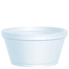 8 oz EPS Dart Squat Container White 
